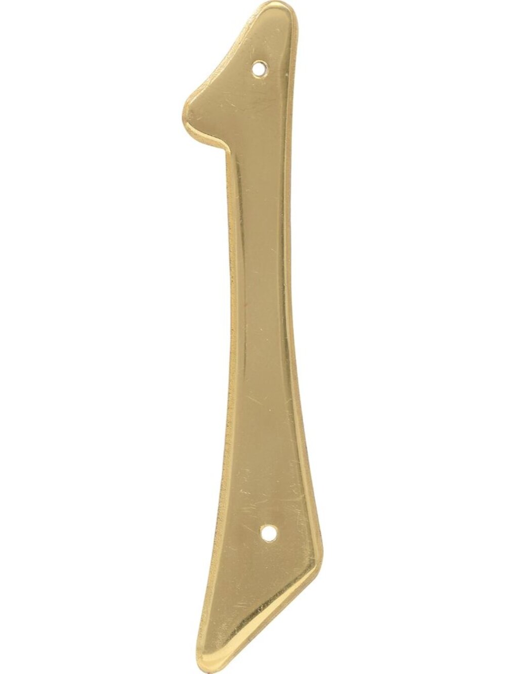 Nail-On Solid Brass House Number 1 for Mailbox and Door, 4 Inch